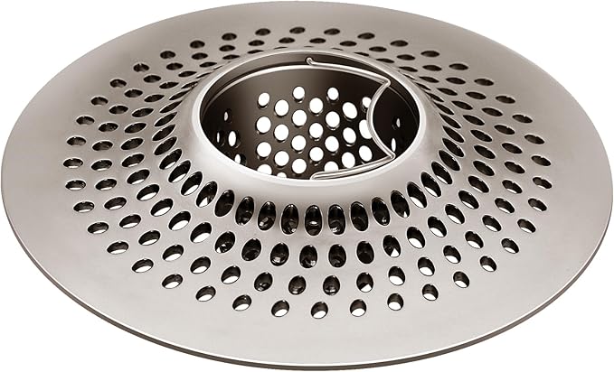 LEKEYE Shower Drain Hair Catcher/Bathroom Drain Cover/Bathtub Drain Strainer/Shower Stall Drain Protector(Brushed Nickel)