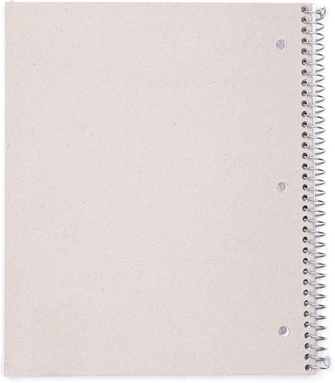 Mintra Office Durable Spiral Notebooks, 1 Subject, (Red, 4x4 Graph 1pk), 100 Sheets, Poly Pocket, Moisture Resistant Cover, School, Office, Business, Professional