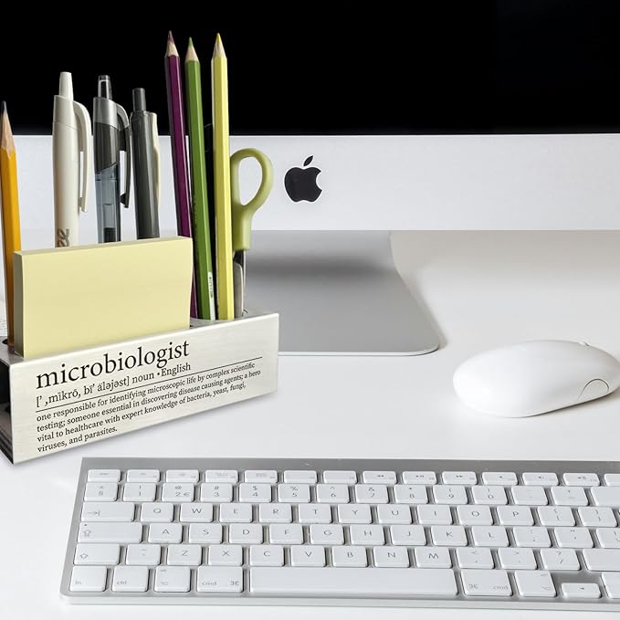 Microbiology Gifts for Women, Microbiologist Office Pen Holder, Microbiology Appreciation Thank You Gifts Pencil Holders WCC33
