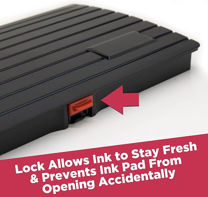 Large Premium Crimson Red Ink Stamp Pad - 5" by 7" - Quality Felt Pad