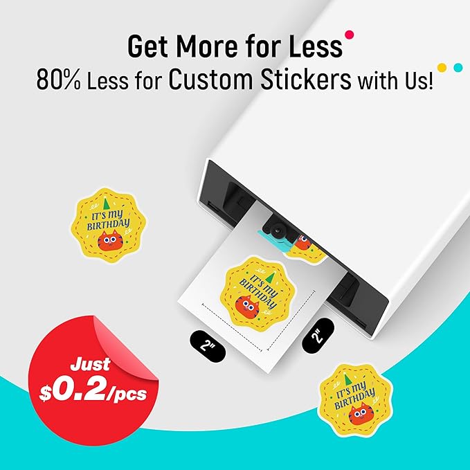 Liene PixCut S1 Photo Sticker Printer Creator Plus Pack - All-in-One Sticker Maker Machine for DIY Crafts, Custom Labels & Gifts, Thermal Dye-Sublimation, 300 DPI Prints, Precise AI Auto-Cutting