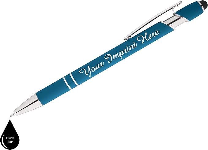 Up to 500 Pcs Custom Pens Bulk | Rainbow of Colors | Soft-Touch Metal Black Ink Personalized with Name or Message (Assorted, 150 pcs)