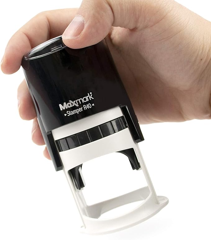 Round Notary Stamp for State of Louisiana- Self Inking Stamp - Top Brand Unit with Bottom Locking Cover for Longer Lasting Stamp - 5 Year Warranty