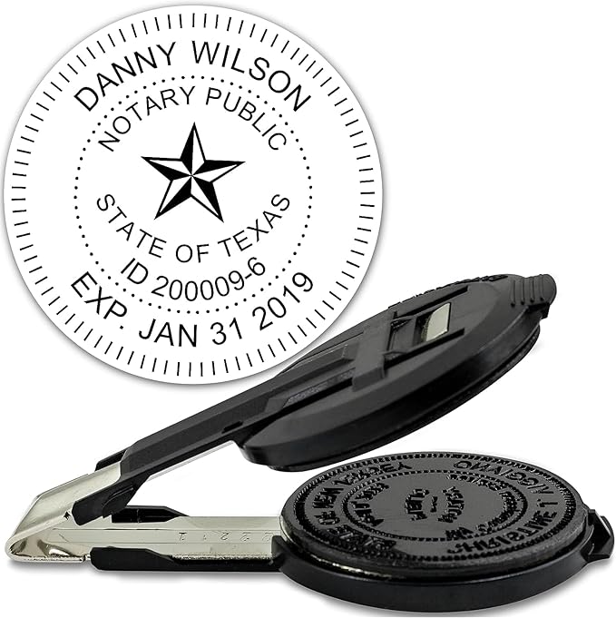 MaxMark Insert Only for Notary Seal Round Embosser for Texas State