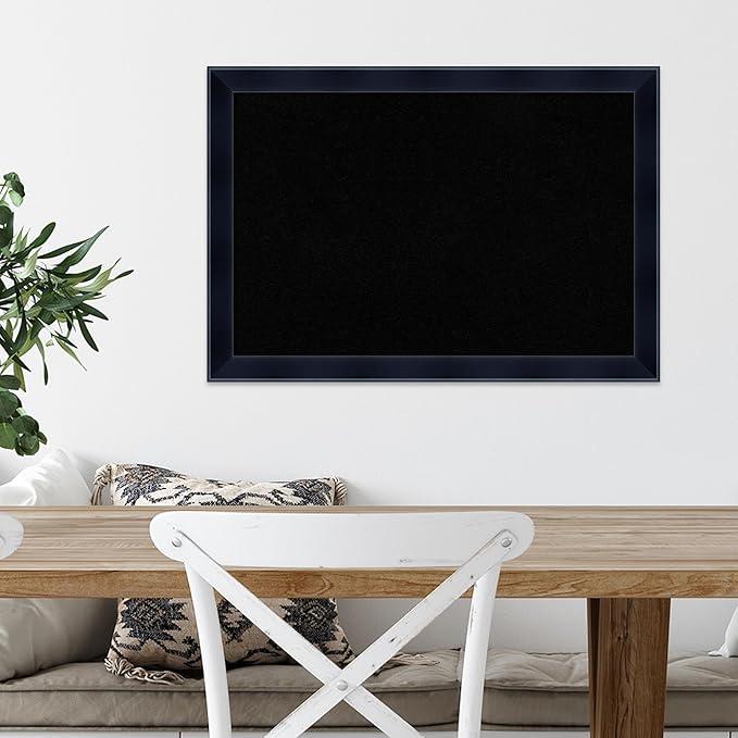 Amanti Art Black Cork Board for Wall, 18x26 Vision Board with Black Wood Frame, Medium Corkboard Office Decor for Home Organization, Modern Corkboard Pinboard to Display Items for Home Organization