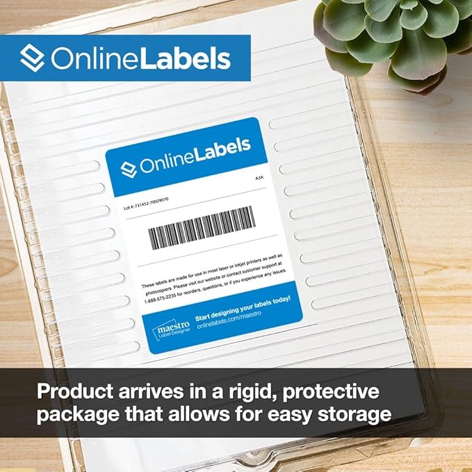 4 x 4 Square Label - Pack of 8,000 Labels, 2,000 Sheets - Inkjet/Laser Printer - Online Labels