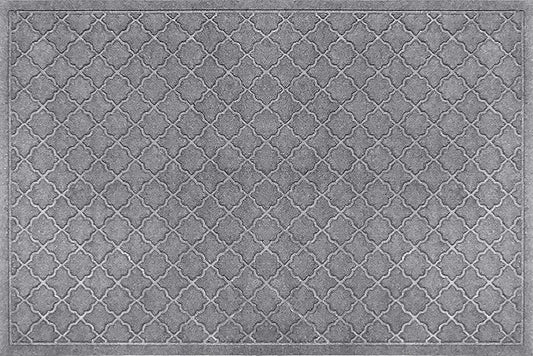 WaterHog Heavy Duty Doorway Mat, 3' x 5', Made in USA, Durable & Skid-Resistant Entryway Mat, Water-Trapping, Indoor/Outdoor Decorative Floor Covering, Cordova Collection, Medium Grey