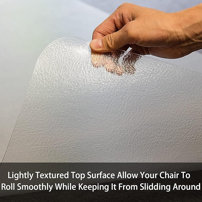 Chair Mat for Hardwood Floor, 53”x 45” Office Chair Mat, Floor Mat for Office Chair, Clear Desk Chair Floor Mat for Computer Desk