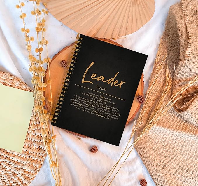 OXW Thank You Gifts for Leader, Meeting Notebook for Work, Appreciation Gift for Mentor Boss Manager, Office Supplies Leadership Gifts, Orange College Ruled Hardcover Spiral Notebook 5.5 x 8.3