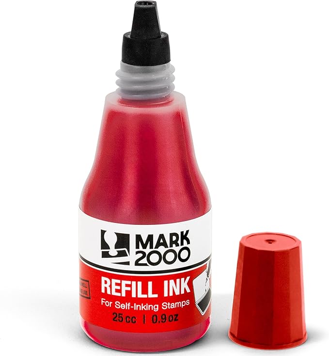 Self-Inking Refill Ink - Red - 25cc (0.9oz)