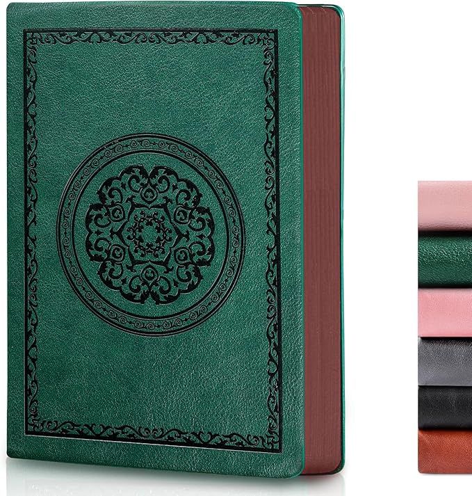 2025 Leather Vintage Journal Notebook,300 Pages,Leather Softcover Lined Journal Notebooks for Women Men,Notebook Journals for Writing Travel,Business,Office,7.1'' X 9.8''
