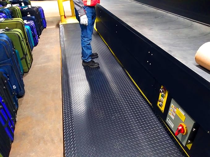 Rhino Mats, American Classic Diamond Anti-Fatigue Mats, Industrial Ergonomic Comfort Standing Mat for Work, Home, Garage, Office, Kitchen or Anywhere (Black 1" Thick, 3 FT. x 18 FT.)