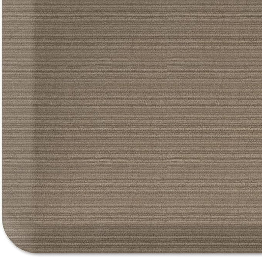 NewLife by GelPro Anti-Fatigue Designer Comfort Kitchen Floor Mat, 20"x32", Grasscloth Pecan Stain Resistant Surface with 3/4” Thick Ergo-Foam Core for Health and Wellness