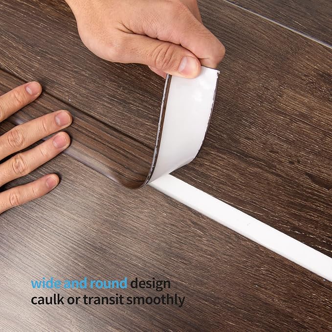 Art3d Vinyl Floor Transition Strip - Laminate Floor Divider for Joining Gaps and Carpets, Brown (10 FT, 1.57in)