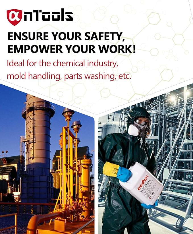 2 Pairs Neoprene and Rubber Blend Heavy-Duty Chemical Gloves, Protective industrial gloves for Resist Acid, Alkali, Hazmat, cleaning, dishwashing, X-Large