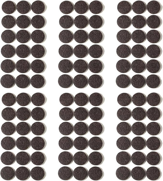 Furnigear Felt Furniture Pads for Hardwood Floors - Self Adhesive Chair Felt Pad, Floor Protector for Furniture Feet, Furniture Sliders Moving Furniture Smoothly, Anti Scratch 108 Pcs 1" Round Brown