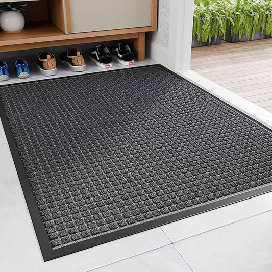 Amyracel Outdoor Indoor Door Mat for Entryway, 24"x72" All Season Weather Outside Door Mat, Low Pile Heavy Duty Rubber Backing Doormat, Stain and Fade Resistant, Inside Door Mats for Home Entry Floor