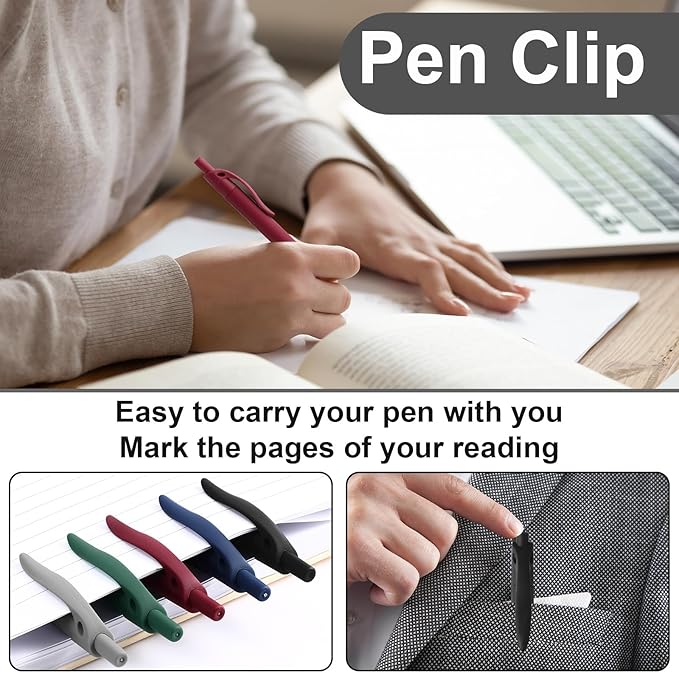 300 Pack Black Pens Bulk Retractable No Bleed Click Black Ink Smooth Writing Ballpoint Pens for School Office Supplies, 1.0mm