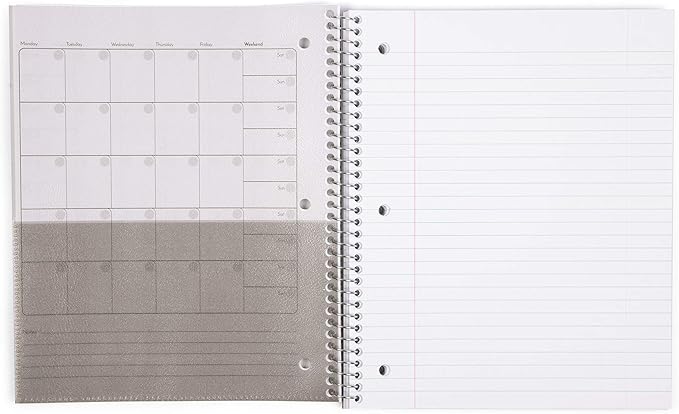Mintra Office Durable Spiral Notebooks, 1 Subject, (Teal, Wide Ruled 3 Pack), 100 Sheets, Poly Pocket, Moisture Resistant Cover, Strong Chipboard back, For School, Office, Business