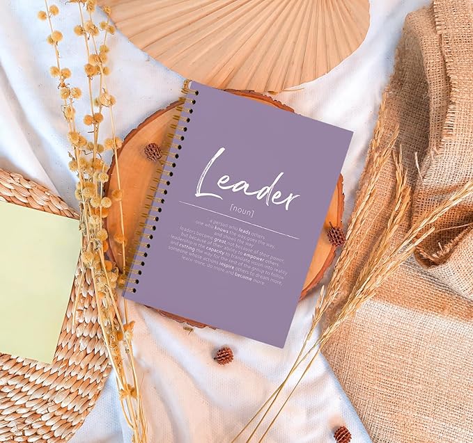 OXW Purple Meeting Notebooks for Work, Leadership Gifts Office Work Notebook Journal for Writing Note Taking, Thank You Gifts for Women Men Leader Boss Mentor Manager Principal, 5.5"x8.3"