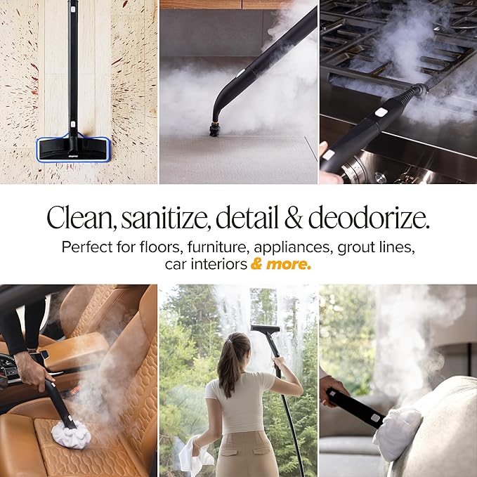 Dupray Neat Plus Steam Cleaner with 18-Piece Accessory Kit (incl. the Awesome Bag) A powerful multi-purpose steamer. *Kills 99.9% of Bacteria & Viruses