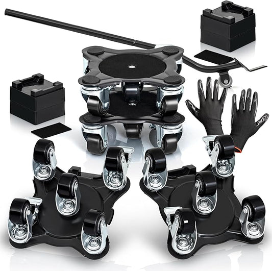 Furniture Movers with Wheels - Set of 4 Heavy Duty Furniture Lifter Tool with 2000 lbs Load Capacity, Easy Sliders Dolly for Moving Appliances, Sofa, Cabinet, and Piano etc (6.3×6.3IN)