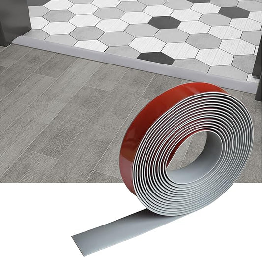 Floor/Door Flat Transition Strip & Self-Adhesive Vinyl Edge Trim - Laminate Gap Covering Joining Strip