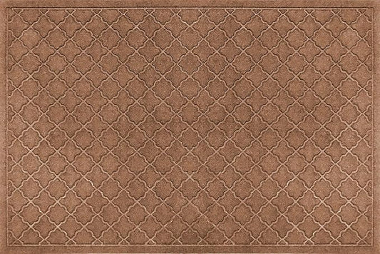 WaterHog Heavy Duty Doorway Mat, 3' x 5', Made in USA, Durable & Skid-Resistant Entryway Mat, Water-Trapping, Indoor/Outdoor Decorative Floor Covering, Cordova Collection, Dark Brown