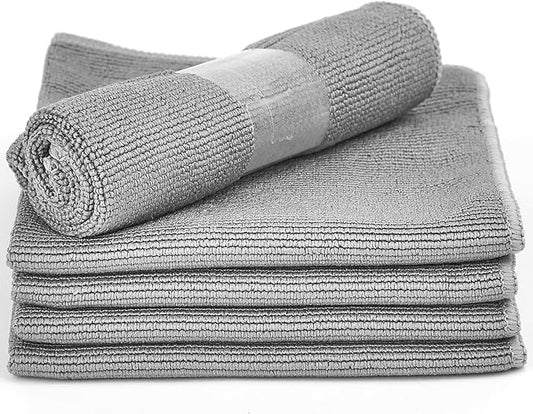 Hudson Hi-Fi Anti Static Microfiber Record Cleaning Cloth - 5 pk - The Audiophiles Anti-Scratch Lint & Dust Magnets - 7X Capillary Absorption LP & Record Cover Cleaner Protector Cleaning Cloths