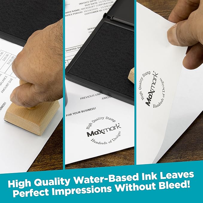MaxMark Premium Refill Ink for self Inking Stamps and Stamp Pads, Sky Blue Color - 4 oz.