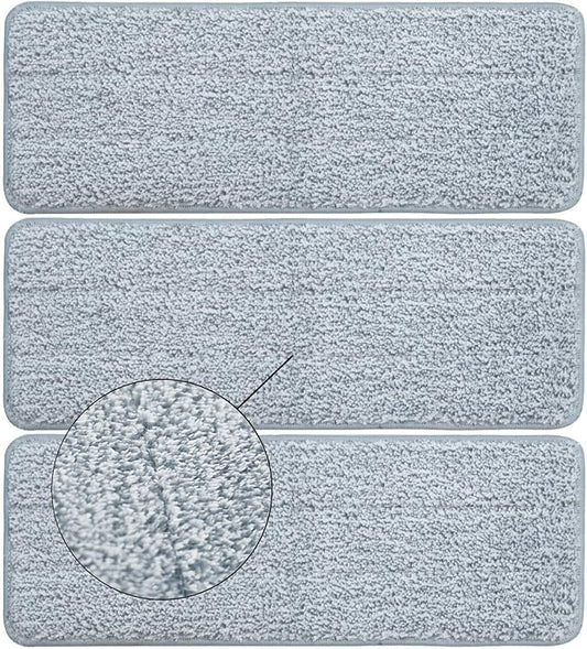 Bulletproof Microfiber Mop Replacement Heads - Washable Pads for Floor Cleaning Compatible with Tethys & Most 11” - 13” Flat Squeeze Mops for Wet/Dry Mopping, Sanitizing, and Scrubbing Hardwood