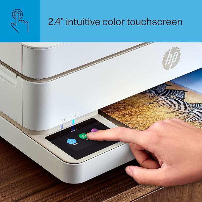 HP Envy 6555e Wireless All-in-One Color Inkjet Printer, Print, scan, Copy, Duplex Printing Best-for-Home, 3 month Instant Ink trial included (714N5A)