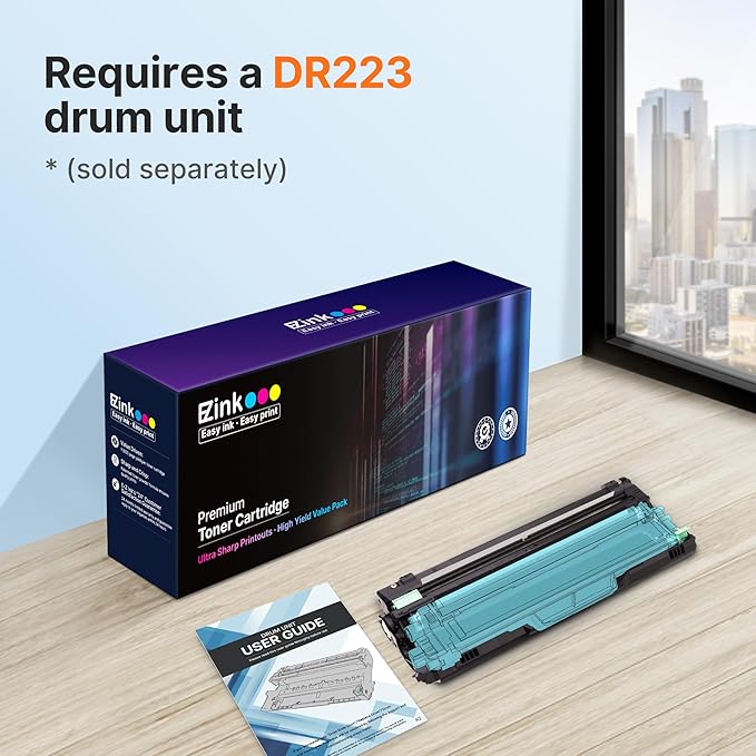 E-Z Ink TN227 Compatible Toner Cartridge Replacement for TN-227BK/C/M/Y High Yield Brother TN227 TN227BK TN223 to use with HL-L3270CDW HL-L3230CDW HL-L3210CW HL-L3290CDW MFC-L3710CDW (4 Pack)