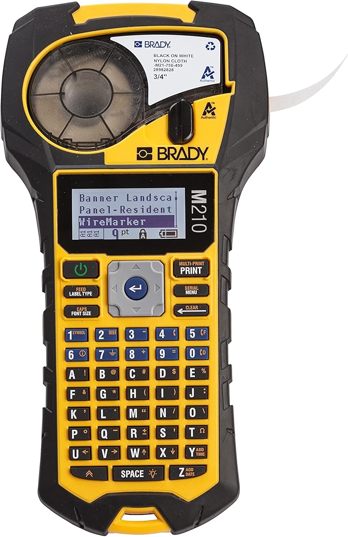 Brady M210 Portable Label Printer Bundle with Heat Shrink Tubing and Accessories