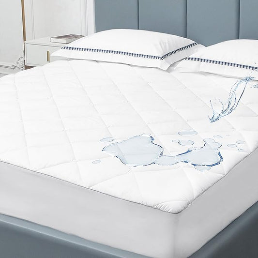 Sunflower Quilted Twin Mattress Protector, Mattress Pad Twin College Dorm, Cotton Mattress Cover Waterproof, 18-22" Extra Deep Pocket Thin Version, Hypoallergenic Soft Durable