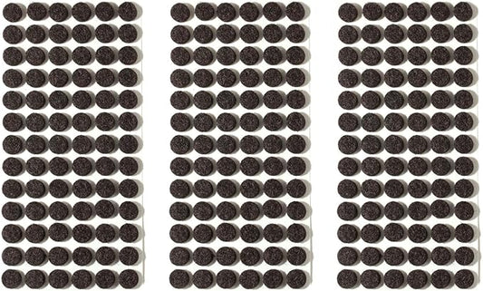 Furnigear Felt Pads Small 3/8" Felt Pads for Cabinet Doors Bumpers, Cabinet Cushion Dots Felt Cabinet Door Stops, Self Adhesive Thick Bumper Pads to Protect Surfaces -Anti Scratch 234 Pcs Round Brown