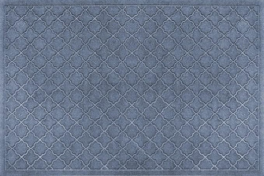 WaterHog Heavy Duty Doorway Mat, 3' x 5', Made in USA, Durable & Skid-Resistant Entryway Mat, Water-Trapping, Indoor/Outdoor Decorative Floor Covering, Cordova Collection, Bluestone