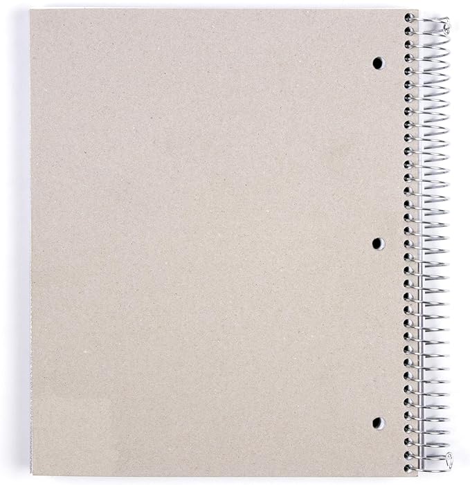 Mintra Office Durable Spiral Notebooks, 5 Subject (Spring Pink, College Ruled 1pk)