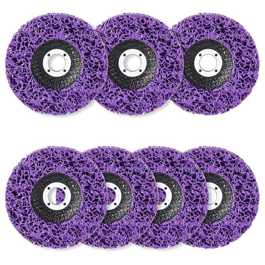 7 Pack Paint Eater Strip Disc Angle Grinder Rust Removal Disc Paint Stripper for Metal Paint Stripper Tool Rust Remover Angle Grinder Attachments Abrasive Wheels & Discs (4" x 5/8")