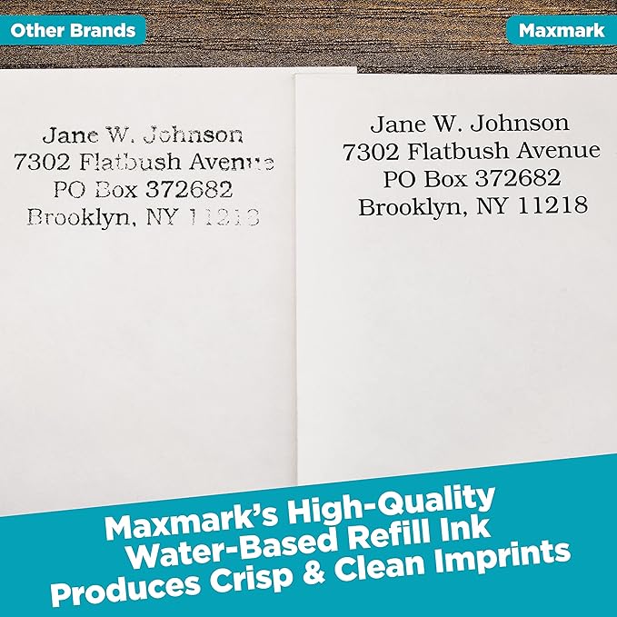 MaxMark Premium Refill Ink for self Inking Stamps and Stamp Pads, Light Blue Color - 1 oz.