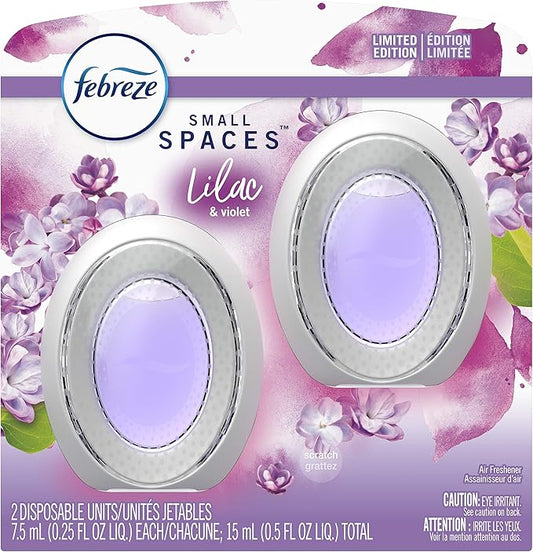 Febreze Small Spaces Air Freshener, Lilac & Violet, 2 Ct