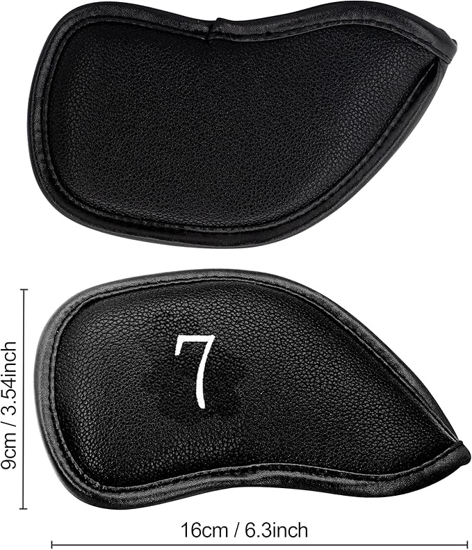 Golf 12pcs Thick Synthetic Leather Golf Iron Head Covers Set Headcover Fit All Brands Callaway Ping Taylormade Cobra Etc