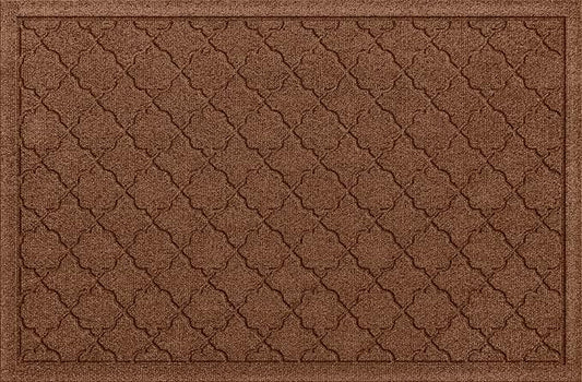 WaterHog Heavy Duty Doorway Mat, 2' x 3', Made in USA, Durable & Skid-Resistant Entryway Mat, Water-Trapping, Indoor/Outdoor Decorative Floor Covering, Cordova Collection, Dark Brown