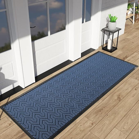 Yimobra 72x24 Indoor Outdoor Runner Rug, Heavy-Duty Waterproof Entrance Mat for High Traffic Areas, Commercial Grade Welcome Door Mat, Easy Clean, Blue